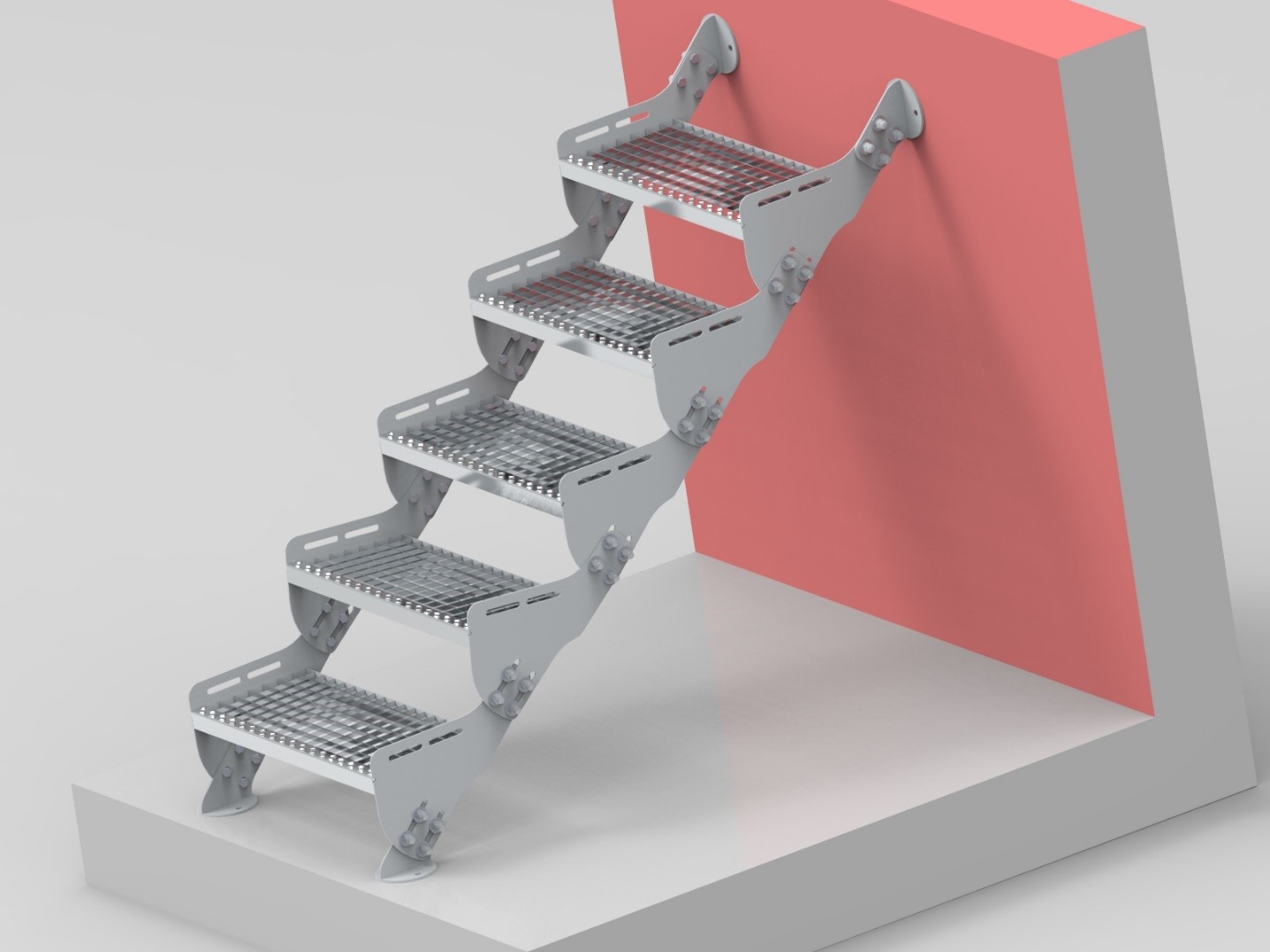 Metal staircases for home and industrial purposes