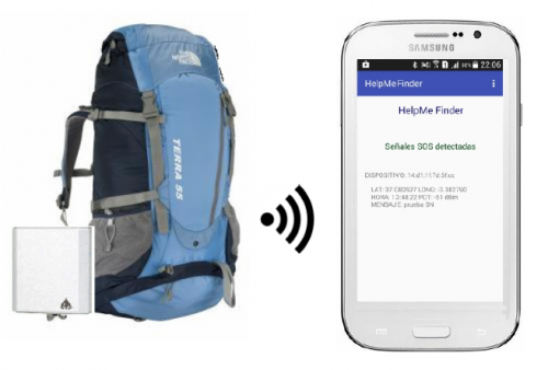 Technology for locating injured people in areas without mobile phone coverage